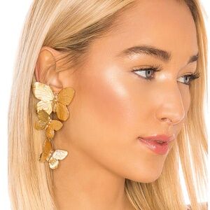 Alessandra Butterfly Earrings in Gold | Jennifer Behr